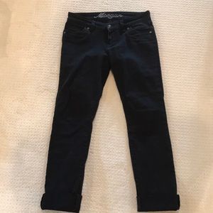 black low rise jeans size 7/8 R